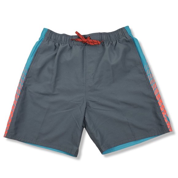 Nike 7” Clash Volley Men’s Swim Shorts NESS7430 Grey/Blue Size M - Picture 2 of 13